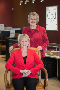 JoAnn Grundhauser, owner, and Robin Settle of Diamonds On Main, Stillwater, MN